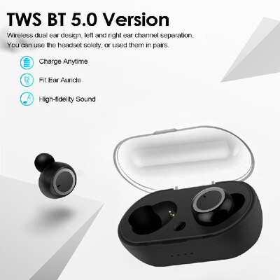 

SQ-W1 Bluetooth 50 TWS Earbuds True Wireless Headphones Touch Control Sports Headset In-ear Earphones with Mic Charging Case