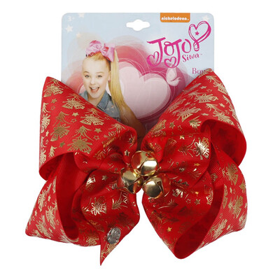 

New 8 Inch Baby Girls Jojo Hair Bows Rhinestones Hair Bows For Baby Girls Cheerleader Jojo Bow For Dancing