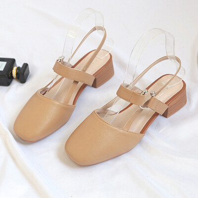 

Womens shoes spring summer Korean version of the hundred-set student bag head low-heeled Muller single-shoe fairy wind sandals ti
