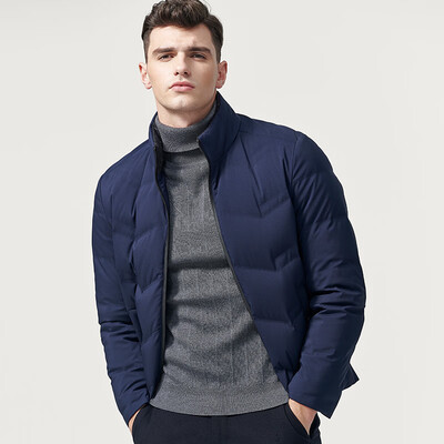 

Seven wolves down jacket men 2018 new young mens fashion business casual collar short jacket mens 001 black 17552AXL