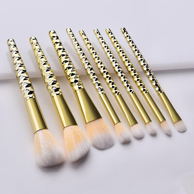 

〖Follure〗8 Pcs Makeup Brushes With A Honeycomb Eye Shadow Makeup Brush Set
