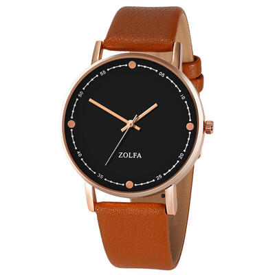 

ZOLFA Business Men Quartz Watch Casual Leather Strap Male Wristwatches