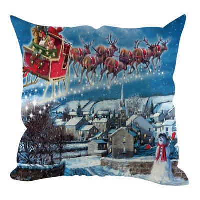 

Tailored Christmas Pillow Cover Pillowcases Decorative Sofa Cushion Cover Home Decoration