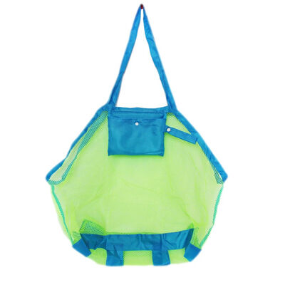 

Foldable Large Capacity Mesh Shoulder Bag Shopping Beach Toy Tote Handbag Lady Pouch Swimsuit Storage Organizer