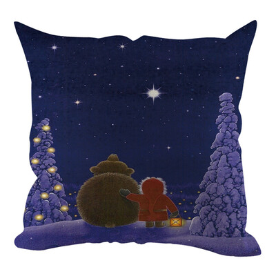 

Siaonvr Christmas Pillow Cover Pillowcases Decorative Sofa Cushion Cover Home Decoration