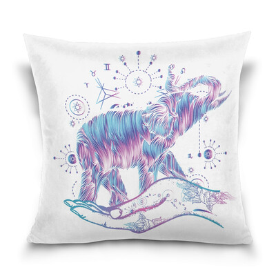 

ALAZA Throw Pillow Cover 16 X 16 inch Christmas Gift Cushion Cover with Elephant In Hands Printed Pillowcase