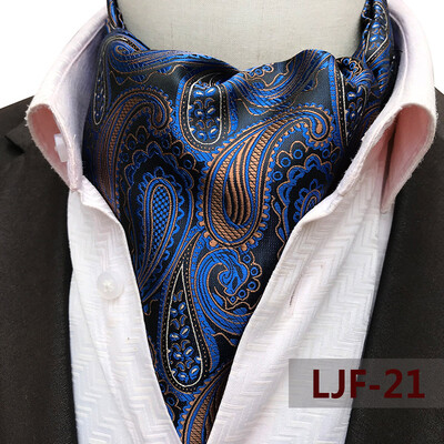 

Yongfeng tie spot 2019 new large pattern polyester jacquard mens scarf retro mens tie
