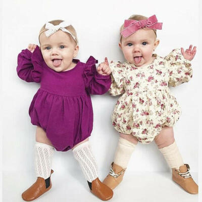 

Newborn Baby Girls Floral Long Sleeve Romper Jumpsuit Bodysuit Outfits Clothes