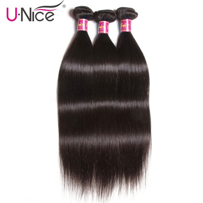 

UNice Hair 8A Malaysian Straight Hair Raw Human Virgin Hair 4 Bundles