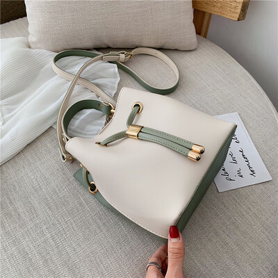 

Advanced sense of the sense of quality bag female 2019 new wave wild single shoulder slung fashion portable color bucket bag