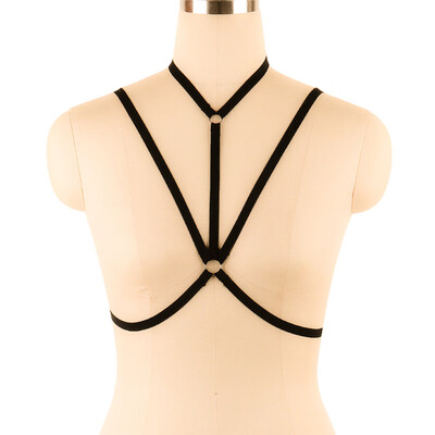

Women Elastic Crossing Sexy Bandage Underwear Cupless Belt Crop Top Beach Erotic Lingerie