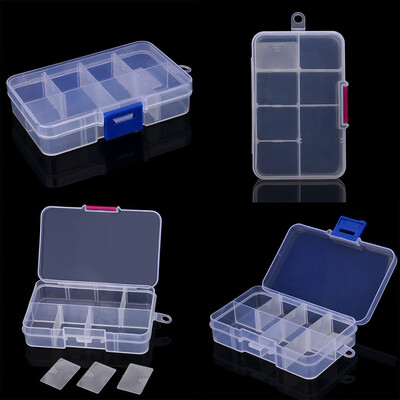 

〖Follure〗2PC Plastic 8 Slots Adjustable Jewelry Storage Box Case Craft Organizer Bead