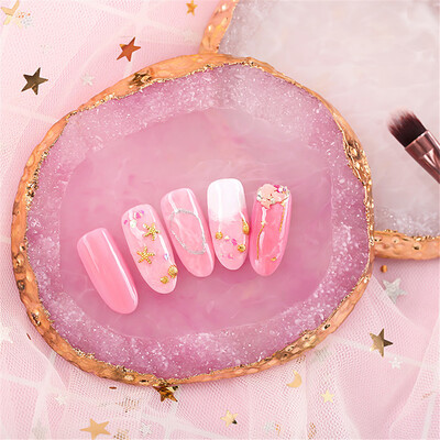 

Toponeto Colorful Resin Painting Gel Palette Nail Art Polish Agate Mix Stirring Plate DIY