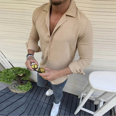 

Toponeto Mens Driver Cross Color Lapel Long Sleeve Fashion Casual Shirt Top Blouse