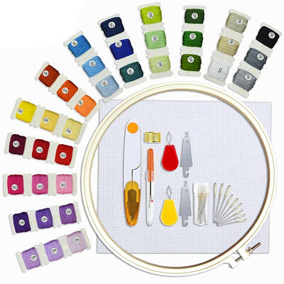 

1 Set Multi-color Cross-stitch Embroidery Sewing Threads Textile Yarn Line