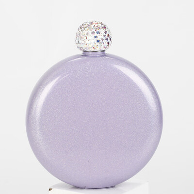 

Gobestart 140ml portable Stainless Steel Wine Alcohol Liquor Flask Creative Crystal Lid