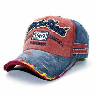 

Men Womens Unisex Vintage Baseball Cap Adjustable Denim Distressed Trucker Hat