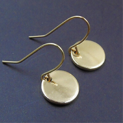 

EK956 New Fashion Small Wafer Coin Dangle Earing Gold Silver Mini Metal Round Circle Drop Earrings For Women Jewelry Pendientes