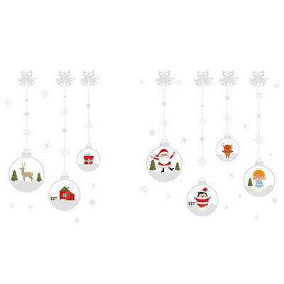 

Santa Claus Reindeer Snowflake Pendant Wall Decals Window Sticker Christmas
