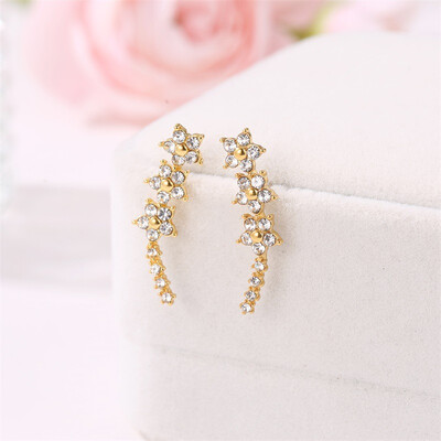 

2019 latest design brand five-pointed star minimalist earrings temperament trend fashion gifts Korean earrings for women