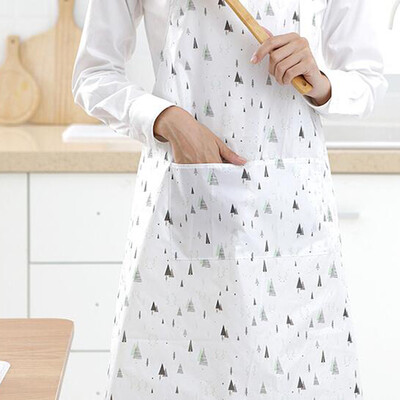 

Toponeto Kitchen Wipeable Waterproof Apron Oil-Proof Waist Large Pocket