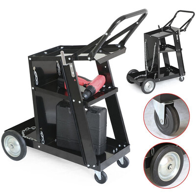 

Ktaxon Universal Welding Cart 3 Shelves Plasma Cutter Welding Trolley Tank with Wheels for Mig Tig ARC Welder Storage