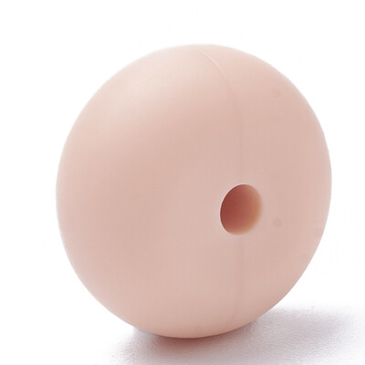 

Food Grade Environmental Silicone Beads Chewing Beads For Teethers DIY Nursing Necklaces Making Flat Round DarkSalmon 14x8mm