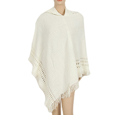 

Female Knit Batwing Top Poncho With Hood Cape Cardigan Coat Sweater Outwear