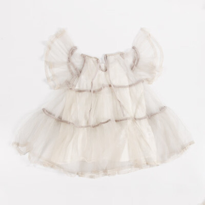 

SHUOTU Silver gauze dress girl dress princess dress 12141