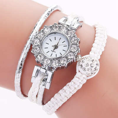 

Trend weaving exquisite rhinestone watch duoya brand watch