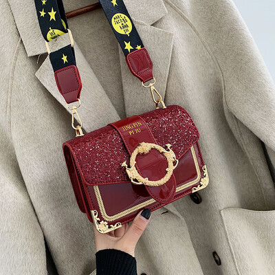 

Ins net red girl texture on the new small square bag new 2019 Korean version of Joker shoulder slung broadband womens bags