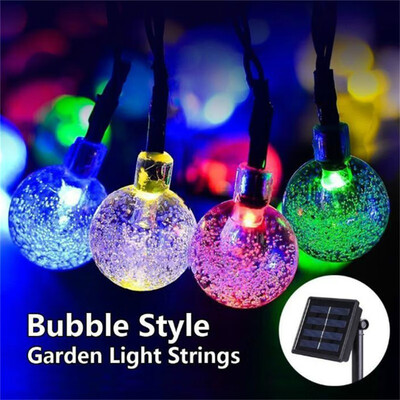 

Solar Light 6M 30 LED String Lights Ball Crystal Festoon Light Bulb for Christmas Garden Decorations Outdoor Lighting lamp