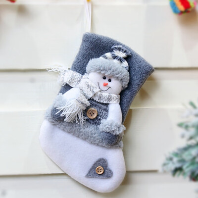 

New Christmas Decoration Christmas Tree Pendant Gift Bag Snowflake Christmas Socks Medium Christmas Gift Socks