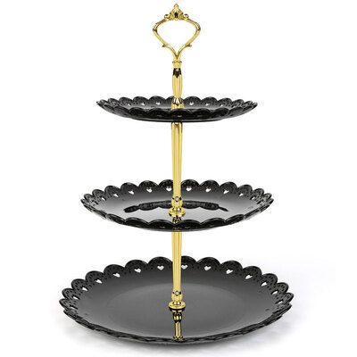

Fine Cake Shelf Fruit Basket Holder Decorative Bowl Stand Three-Layer Fruit Plate Dried Fruit Plate Storage BaskeJINGZHE