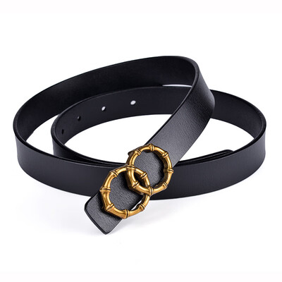 

Spot explosion models womens smooth buckle leather belt pure leather belt casual wild decorative belt