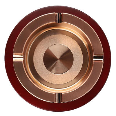 

Greensen Mahogany Round Ashtray Cigarette Smoking Ash Tray Holder Table Decoration for Home Hotel Ash Tray Round Ashtray