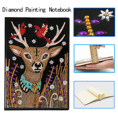 

Toponeto Creative Diamonds Painting Notebook A5 DIY Diamonds Art Cover Diary Book 50 Page