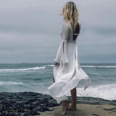 

Women Summer Sexy Bathing Suit Chiffon Bikini Cover Up Swimwear Beach Dress