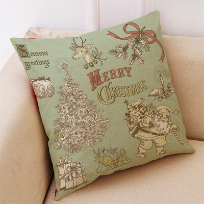 

Tailored New Christmas Cotton Linen Pillow Case Sofa Cushion Cover Home Decor