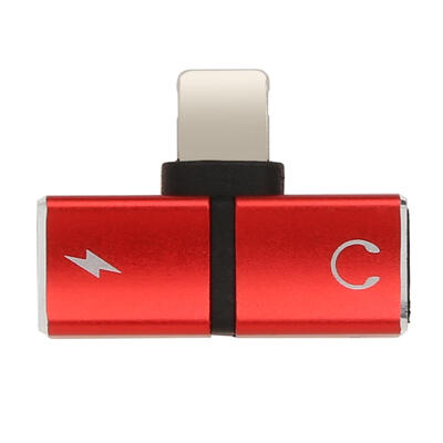 

Dual 8 Pin 2 in 1 Audio Earphone AUX Charging Adapter for iPhone X 7 8