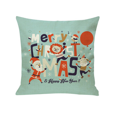 

〖Follure〗New Christmas Cotton Linen Pillow Case Sofa Cushion Cover Home Decor
