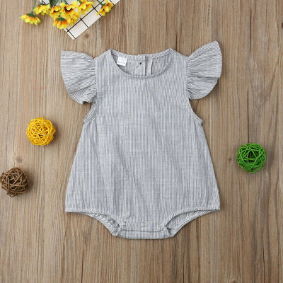 

SUNSIOM Cute Newborn Baby Girl Comfy Stripes Romper Jumpsuit Bodysuit Outfit Clothes UK