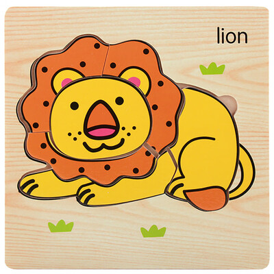 

Gotoamei Wooden Lovely Puzzle Educational Developmental Baby Kids Training Toy Gift