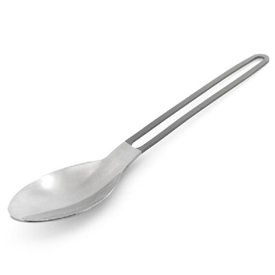 

Lightweight Half Polished Titanium Spoon Outdoor Camping Dinner Spoon