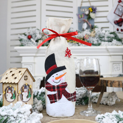 

Siaonvr Christmas Red Wine Bottle Bag Cartoon Christmas Decoration Wine Gift Bag