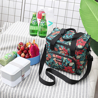

Siaonvr 10L Insulated Cooler Lunch Bag Camping Picnic Box Shoulder Thermal Double Layer
