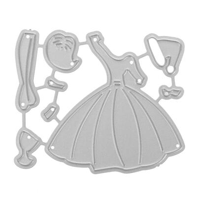 

Dress DIY Craft Cutting Dies Stencils Scrapbook Embossing Album Card Gift