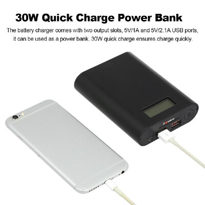 

Soshine E3S-QC Battery Charger Power Bank Charging Box LCD Display Multifunction 30W Quick Charge 4 Slot 18650 Batteries Professio