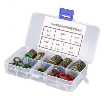 

Greensen 100pcs 6\8\10\12\14\16mm Metal Rubber Sealing Oil Ring Assortment Screw Plug Gasket Set