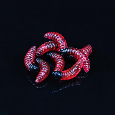 

100 PCS 24cm Fishing Lure Maggot Grub Soft Baits Worms Fishing Baits